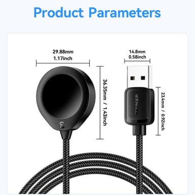 ESSAGER For A Watch USB-kabel Magnetisk ABS Vanndråpeformet trådløs lader