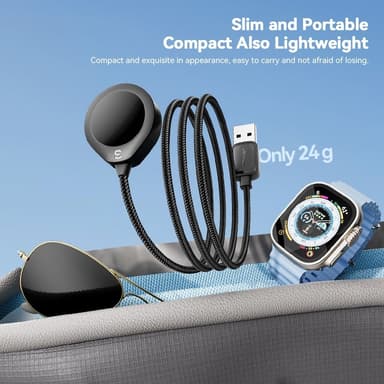 ESSAGER For A Watch USB-kabel Magnetisk ABS Vanndråpeformet trådløs lader
