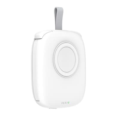 USB-C/lyn/trådløs 5000mAh bærbar strømbank