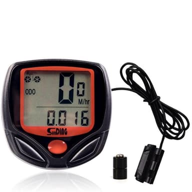 Sykkelcomputer Sykkelhastighetsmåler Kilometer med 14 Funksjoner Vanntett LCD