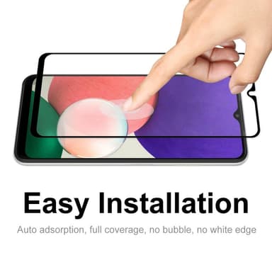 Samsung Galaxy A22 5G HAT PRINCE Helhetlig Herdet glass Svart