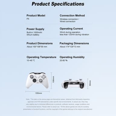 Bluetooth trådløs spillkontroller med mottaker kompatibel med Steam PC Android iOS Nintendo Switch - Rosa