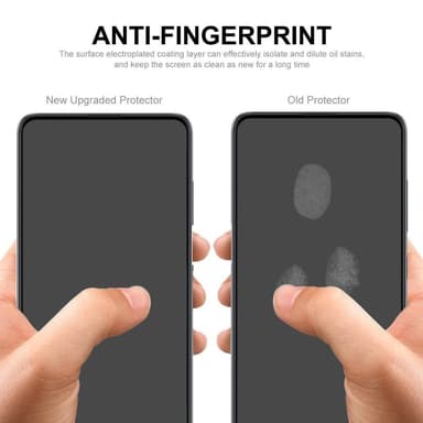 Samsung Galaxy A22 5G HAT PRINCE Helhetlig Herdet glass Svart