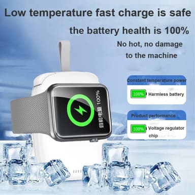 USB-C/lyn/trådløs 5000mAh bærbar strømbank