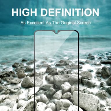 Samsung Galaxy A22 5G HAT PRINCE Helhetlig Herdet glass Svart