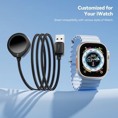 ESSAGER For A Watch USB-kabel Magnetisk ABS Vanndråpeformet trådløs lader
