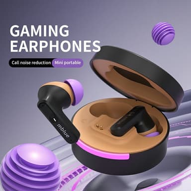 MBLUE AR03pro ANC støyreduksjon Bluetooth 5.3 ørepropper Low Latency Gaming Hodetelefoner - Grå