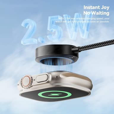 ESSAGER For A Watch USB-kabel Magnetisk ABS Vanndråpeformet trådløs lader