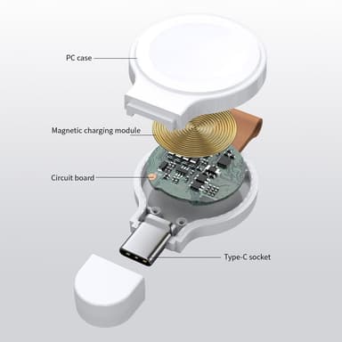 Trådløs hurtiglader magnetisk til Apple Watch Series 1-8 USB-C