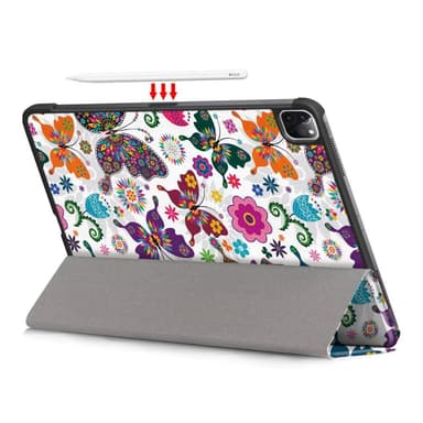 Apple iPad Pro 11 (2020) Trippeldeksel med smal passform - Sommerfugler og blomster