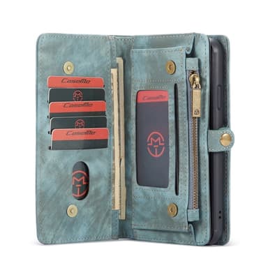 CASEME iPhone 11 Pro Max Retro Split Lommebok-deksel I Lær - Blå