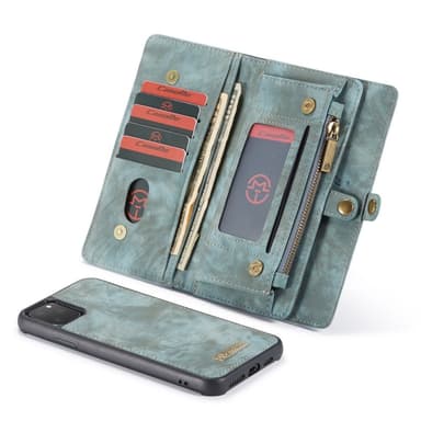 CASEME iPhone 11 Pro Max Retro Split Lommebok-deksel I Lær - Blå