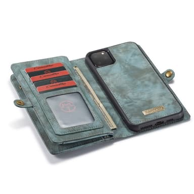 CASEME iPhone 11 Pro Max Retro Split Lommebok-deksel I Lær - Blå