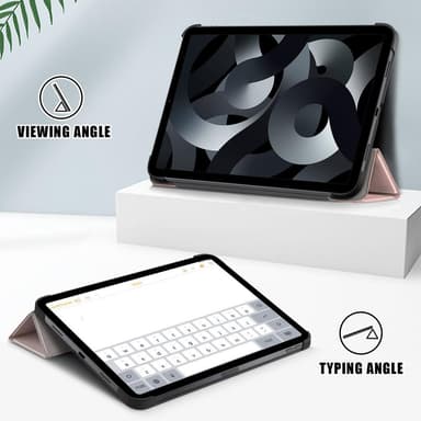 Apple iPad 10.9 2022 Trifoldelig Slim Fit Deksel - Rosagull