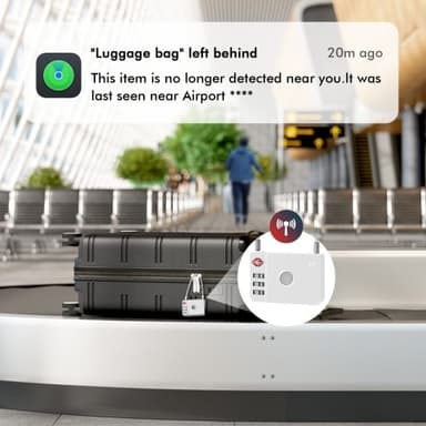 Hengelås ståltråd Passordlås Bagasjebeskyttelse mot tapt sporingslokalisering for iOS