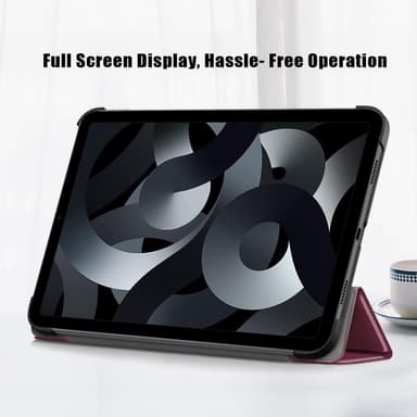 Apple iPad 10.9 2022 Slim Fit Trifoldbart Deksel - Vinrød