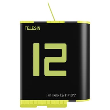 Batteri til GoPro Hero 12/11/10/9 Action kamera 1750mAh erstatningsbatteri