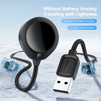 ESSAGER For A Watch USB-kabel Magnetisk ABS Vanndråpeformet trådløs lader