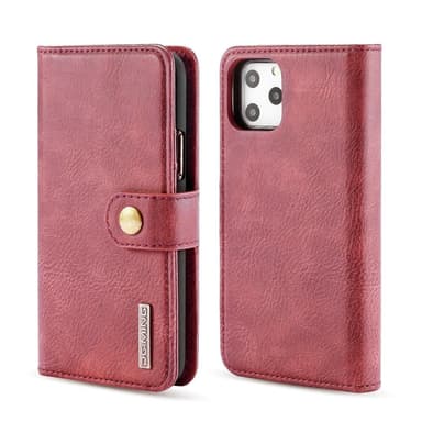 DG.MING iPhone 11 Pro Max Split Lommebok-deksel I Lær - Rød