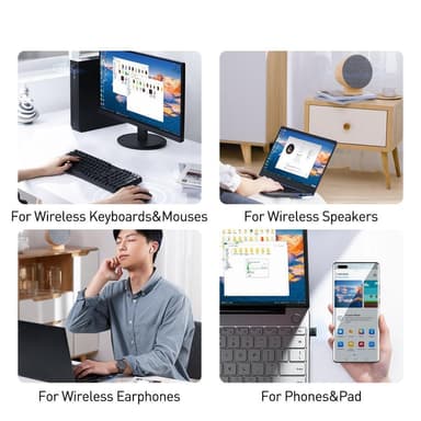 BASEUS USB Bluetooth 5.0 trådløs lydoverføringsadapter