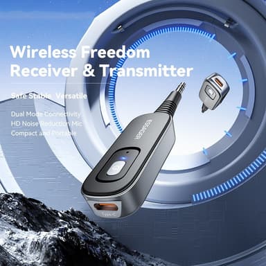 Bilstereo Bluetooth-sendermottaker 3,5 mm AUX-adapter for høyttalerforsterker