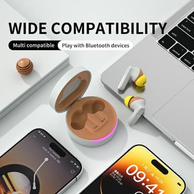 MBLUE AR03pro ANC støyreduksjon Bluetooth 5.3 ørepropper Low Latency Gaming Hodetelefoner - Lilla