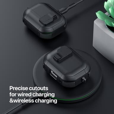 Til AirPods 4-deksel DUX DUCIS PC+TPU Bluetooth-deksel/deksel med krok