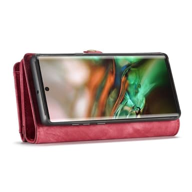 CASEME Samsung Galaxy Note 10 Retro Lær Lommebok-deksel - Rød