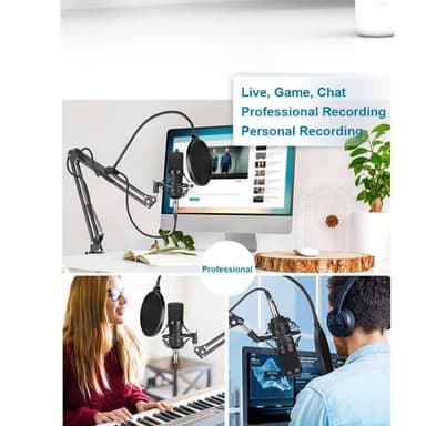 Studio Live Streaming Kringkasting Opptaksmikrofon Youtube