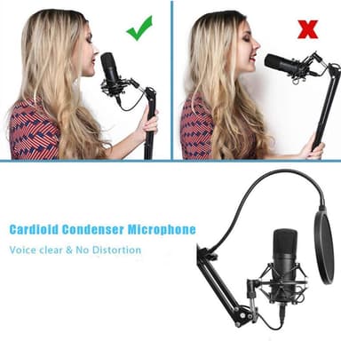 Studio Live Streaming Kringkasting Opptaksmikrofon Youtube