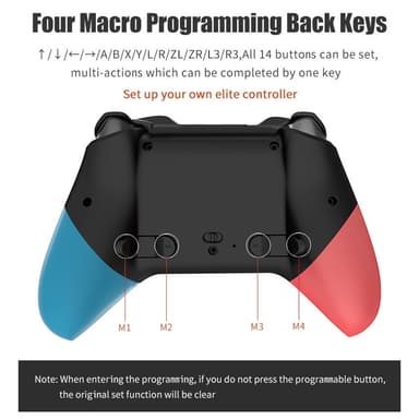 HONSON Kompatibel med vibrasjonsdesign for Nintendo Switch trådløs spillkontroller