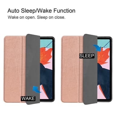 Apple iPad Air (2020) (2022) Slim Fit Trifoldbart deksel - Rosagull