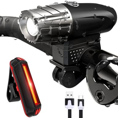 YOUOKLIGHT Vanntett Sykkellampe LED Super Bright Cylinderlampe