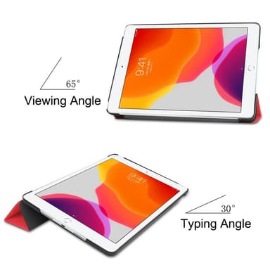 Apple iPad 10.2 2021/2020/2019 Slim Fit Trifoldbart Deksel - Rød