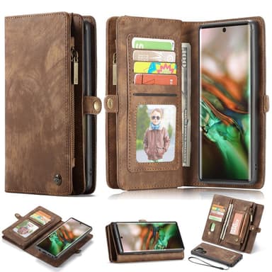 CASEME Samsung Galaxy Note 10 Plus Retro Lommebok-deksel - Brun