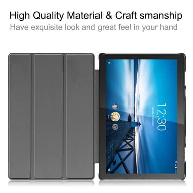 Tri-fold Veske til Lenovo Tab M10 FHD REL TB-X605FC - Svart