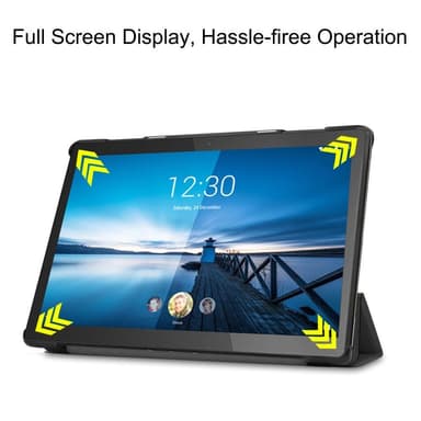 Tri-fold Veske til Lenovo Tab M10 FHD REL TB-X605FC - Svart