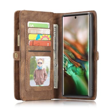 CASEME Samsung Galaxy Note 10 Plus Retro Lommebok-deksel - Brun