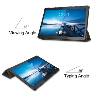 Tri-fold Veske til Lenovo Tab M10 FHD REL TB-X605FC - Svart