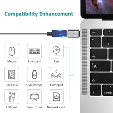 USB C til USB-adapter USB-C til USB 3.0-adapter OTG for MacBook Pro MacBook Air iPad Pro osv