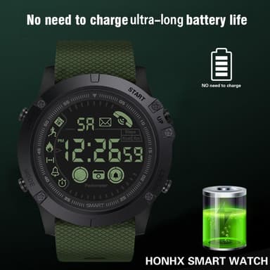 Smart Watch Aktivitetsmåler Vanntett for Apple/Android - Svart