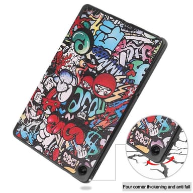 Trippeldeksel til Lenovo Tab M10 Plus Gen 3 - Graffiti