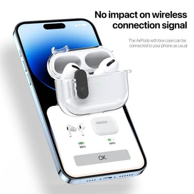 DUX DUCIS til AirPods 4-deksel PC+TPU Bluetooth-deksel/deksel med krok - gjennomsiktig