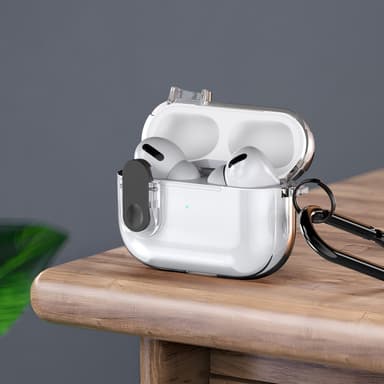 DUX DUCIS til AirPods 4-deksel PC+TPU Bluetooth-deksel/deksel med krok - gjennomsiktig