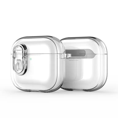 DUX DUCIS til AirPods 4-deksel PC+TPU Bluetooth-deksel/deksel med krok - gjennomsiktig