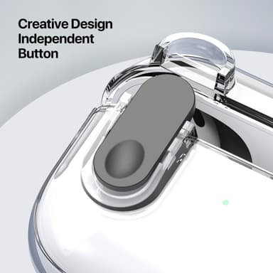 DUX DUCIS til AirPods 4-deksel PC+TPU Bluetooth-deksel/deksel med krok - gjennomsiktig