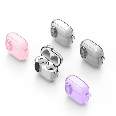 DUX DUCIS til AirPods 4-deksel PC+TPU Bluetooth-deksel/deksel med krok - gjennomsiktig