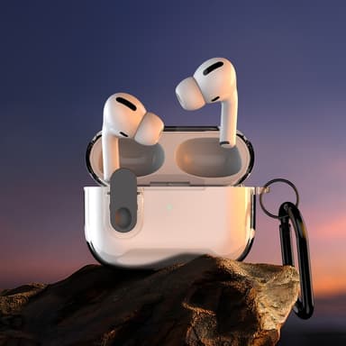 DUX DUCIS til AirPods 4-deksel PC+TPU Bluetooth-deksel/deksel med krok - gjennomsiktig