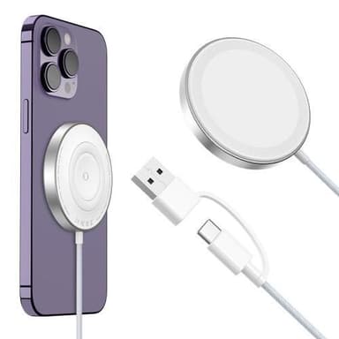 Dobbeltsidig magnetisk lader for Apple Watch mobilhodetelefon