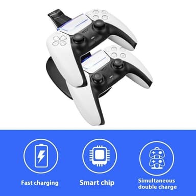 Ladestasjon & Oppbevaringsstativ for Sony PlayStation 5 Kontrollere